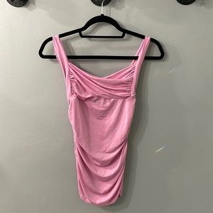 Light pink pin up style crisscross top